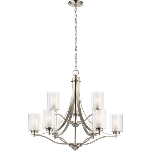 Elmwood Park 9 Light 32 inch Brushed Nickel Chandelier Ceiling Light