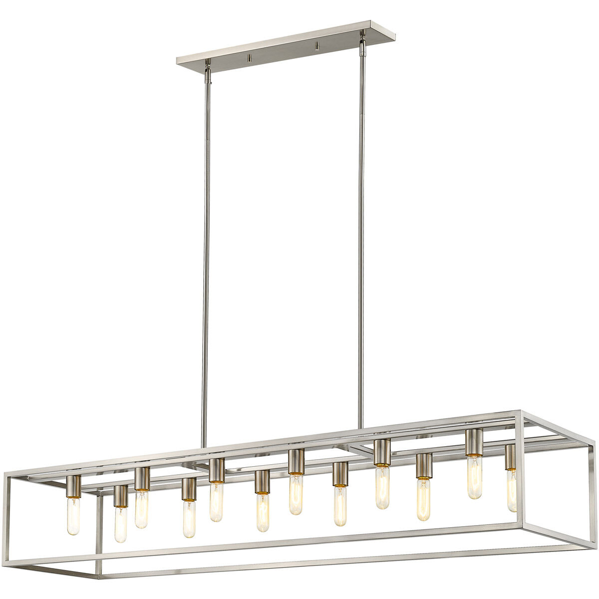 Cobar 12 Light 60 inch Satin Nickel Island Pendant Ceiling Light
