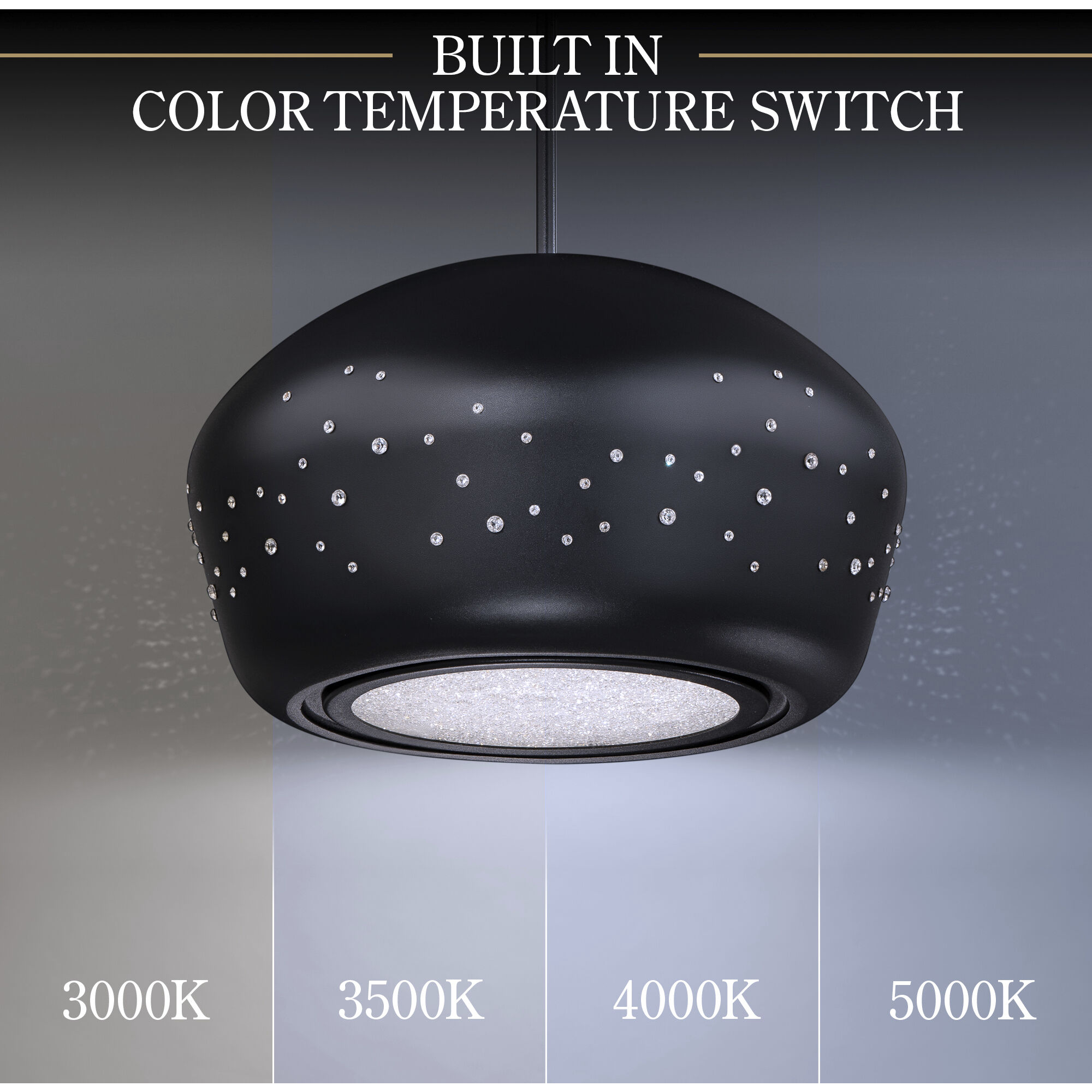 Beyond Astral LED 13 inch Black Pendant Ceiling Light