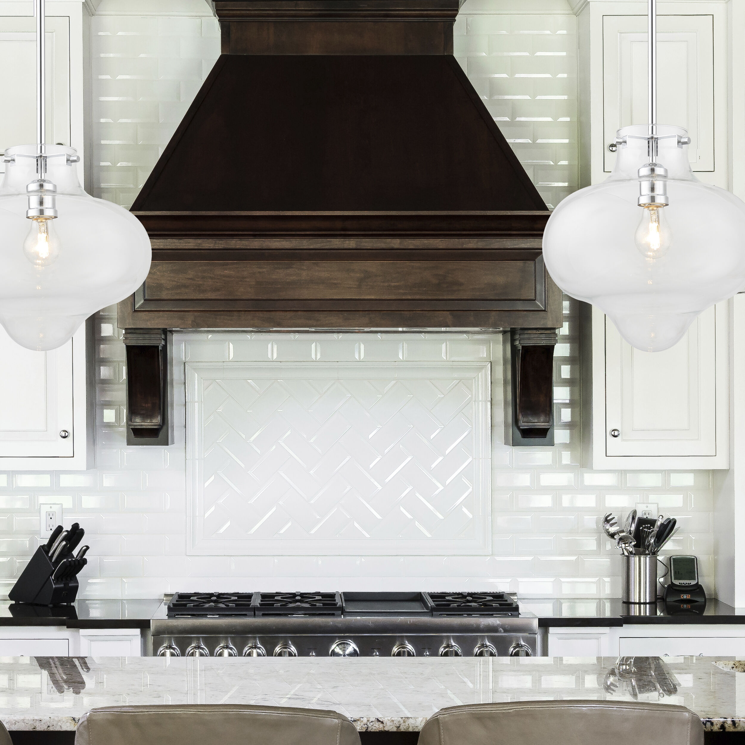 Cate 1 Light 12 inch Chrome Pendant Ceiling Light