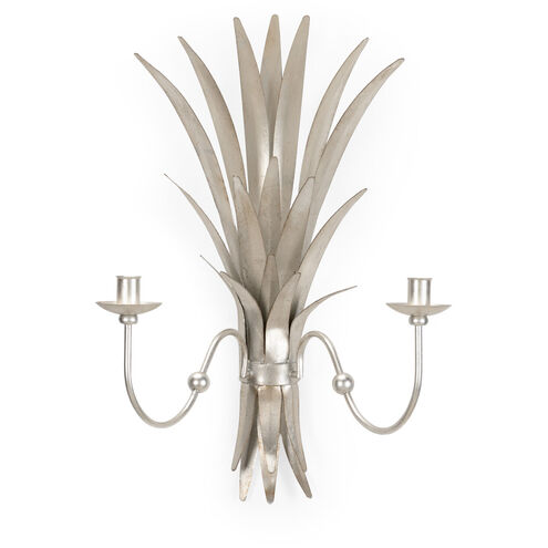 Chelsea House 15 inch Silver Leaf Sconce Wall Light