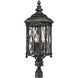 Bexley Manor 4 Light 33 inch Coal/Gold Outdoor Post Mount Lantern, Great Outdoors