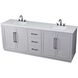 Chase 84 X 34 inch Grey Bathroom Vanity Cabinet