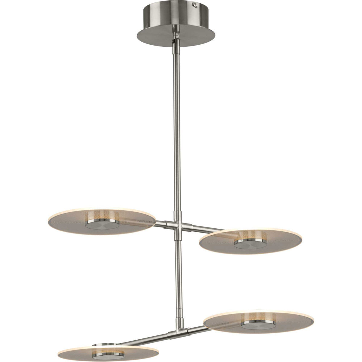 Spoke LED LED 25.5 inch Brushed Nickel Chandelier Ceiling Light, Progress LED