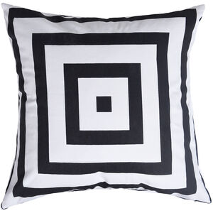 Dann Foley 24 inch Black and White Decorative Pillow