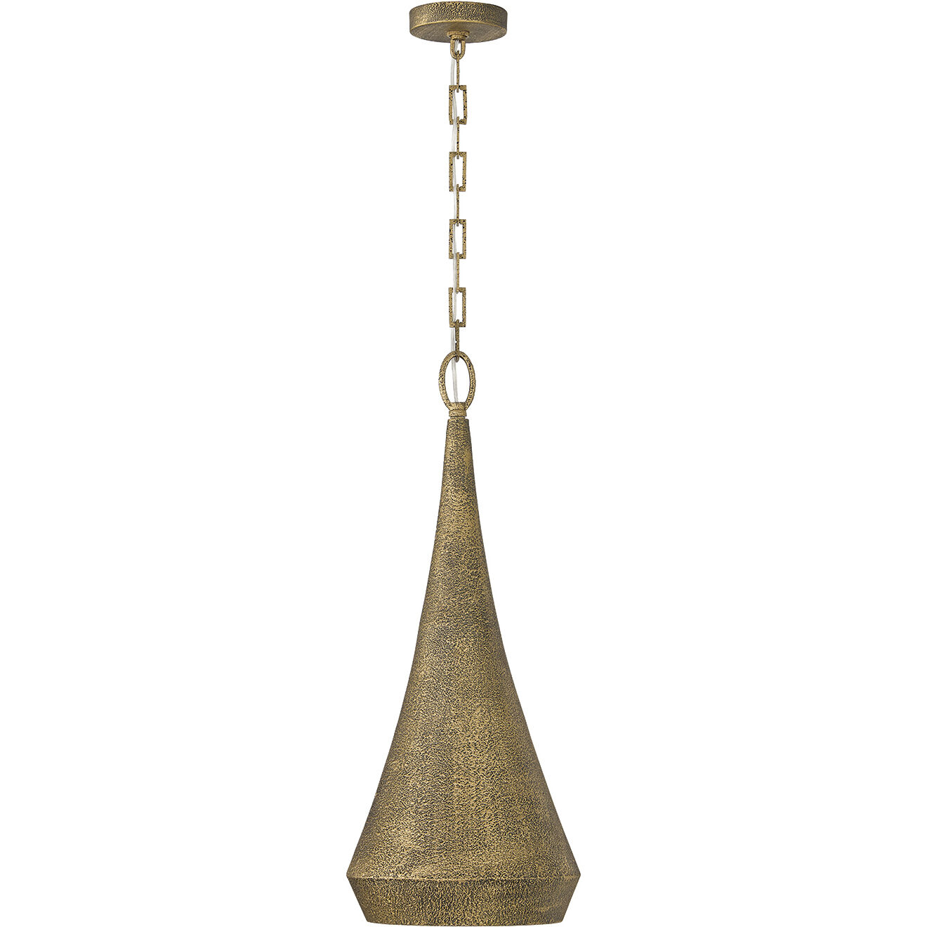 Savari 1 Light 11.75 inch Artisan Gold Pendant Ceiling Light