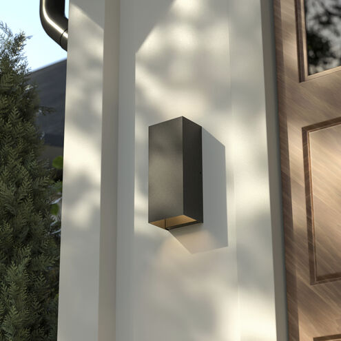 Walden LED 12 inch Textured Black Outdoor Wall, Medium