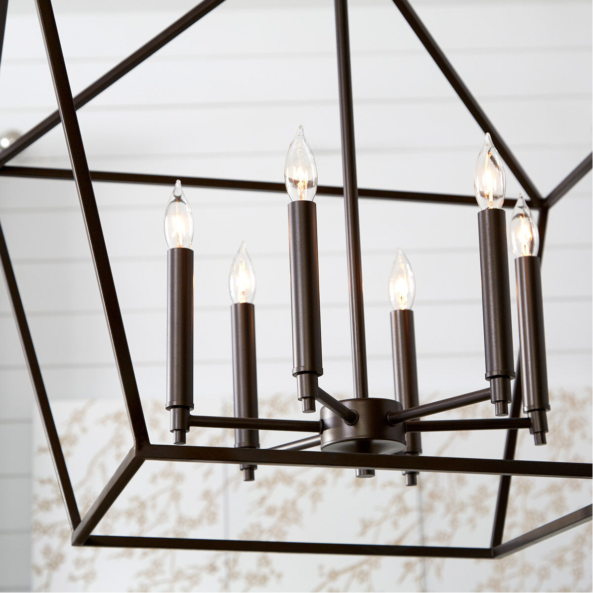 Gabriel 6 Light 24 inch Oiled Bronze Foyer Pendant Ceiling Light, Quorum Home