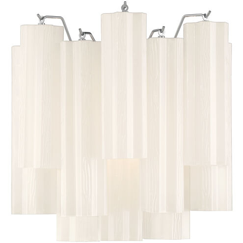 Addis Wall Sconce Wall Light in Tronchi Glass White