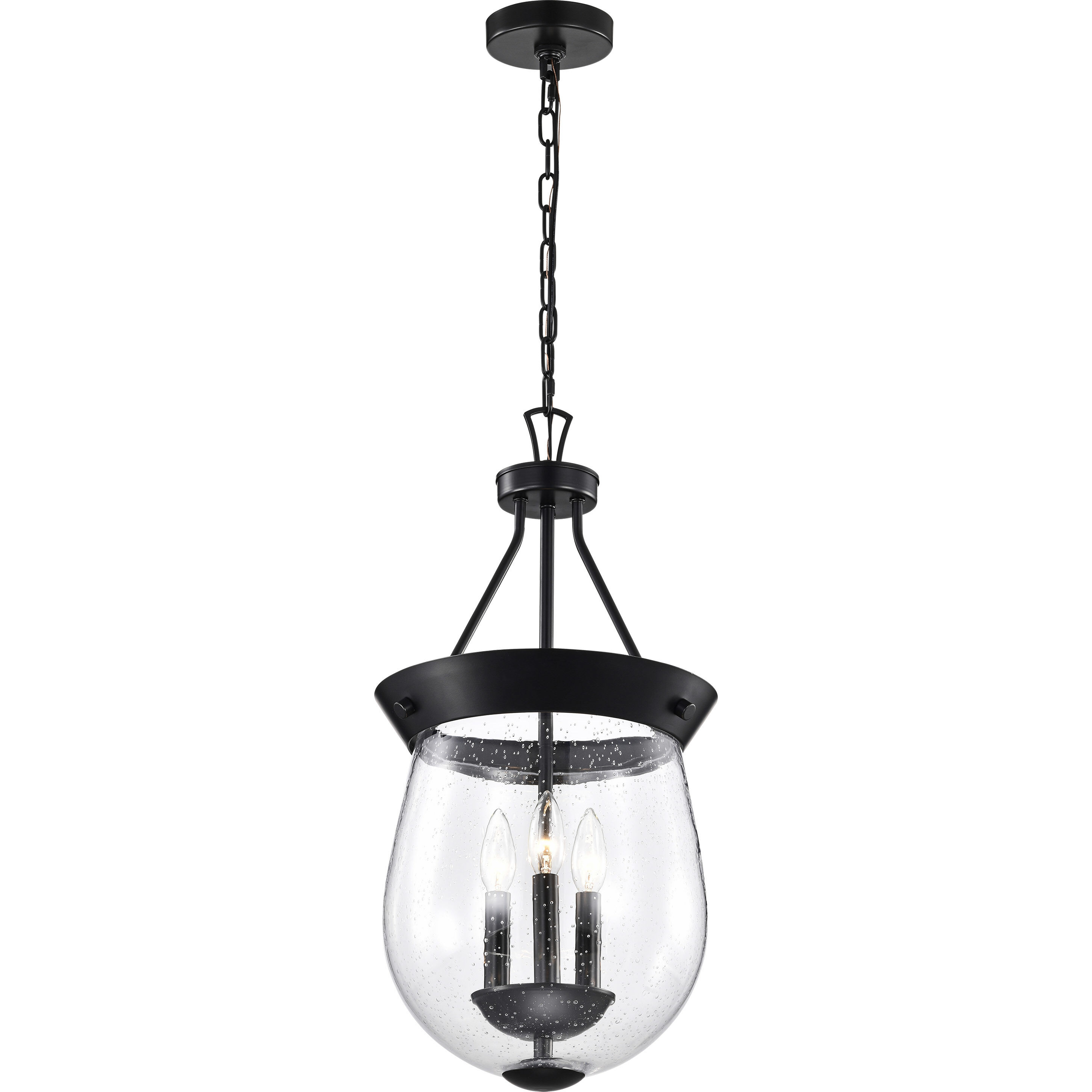 Boliver 3 Light 11.75 inch Matte Black Pendant Ceiling Light