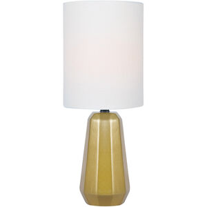 Charna 18 inch 60.00 watt Gold Table Lamp Portable Light in Gold Ceramic