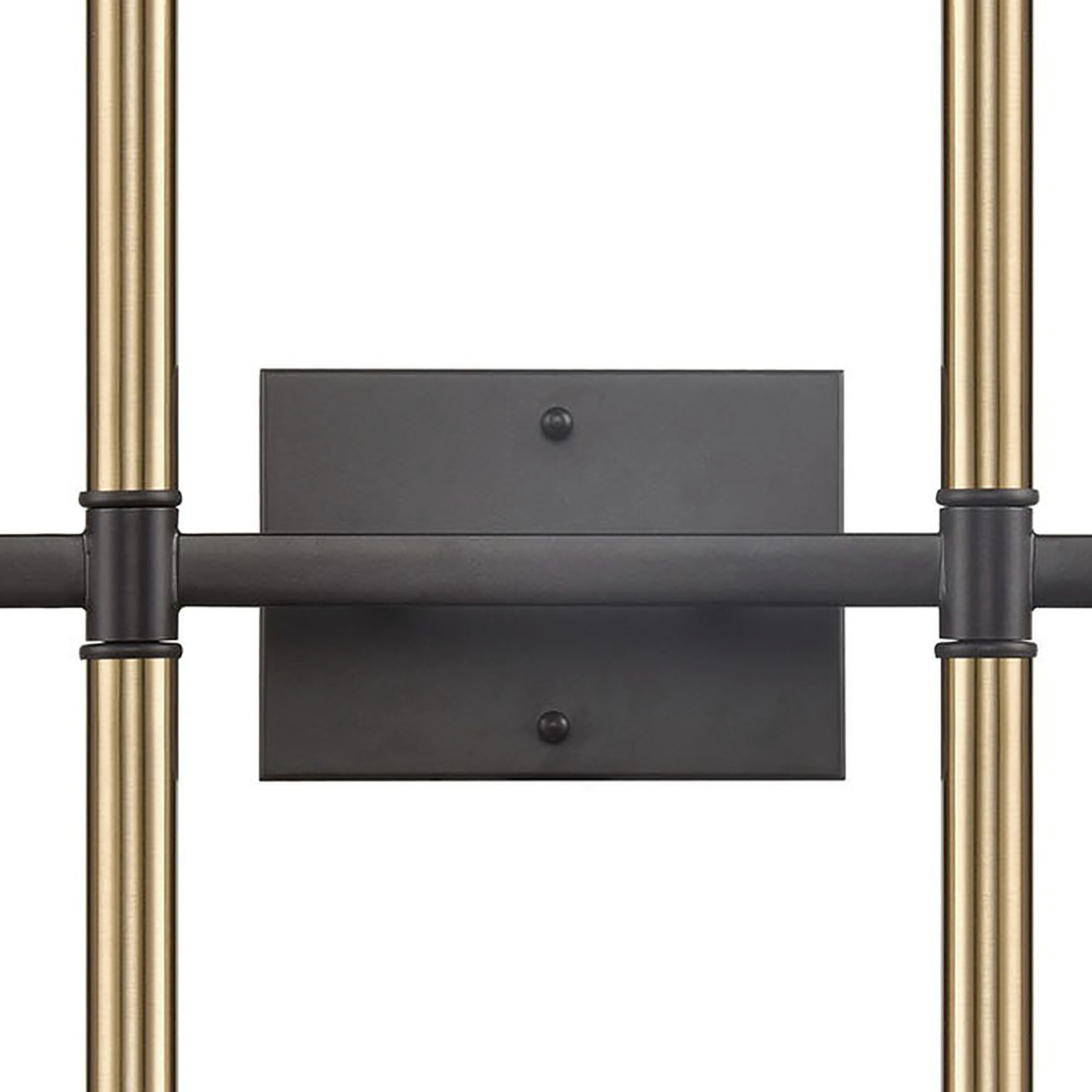 Notre Dame 8 Light 28 inch Oil Rubbed Bronze and Gold Bath Bar Wall Light