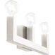 Solna 3 Light 22 inch Brushed Nickel Vanity Sconce Wall Light