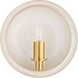 Christopher Spitzmiller Leeds 1 Light 8.25 inch Ivory Round Sconce Wall Light, Small