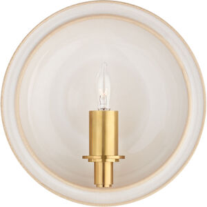 Christopher Spitzmiller Leeds 1 Light 8.25 inch Ivory Round Sconce Wall Light, Small