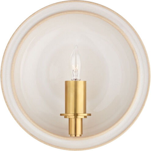 Christopher Spitzmiller Leeds 1 Light 8.25 inch Ivory Round Sconce Wall Light, Small