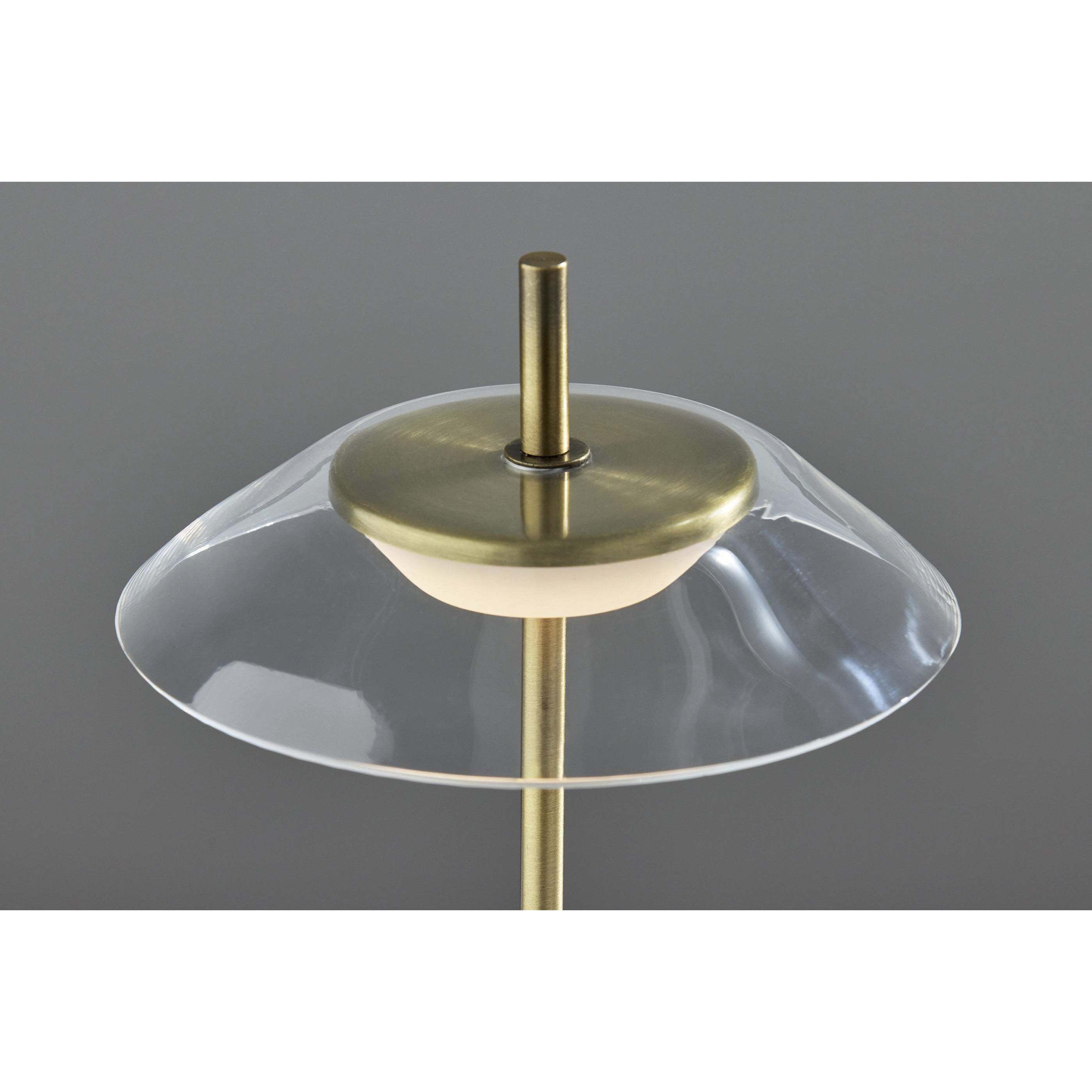 Ako 12 inch 2.00 watt Antique Brass Cordless Table Lamp Portable Light, ADS360