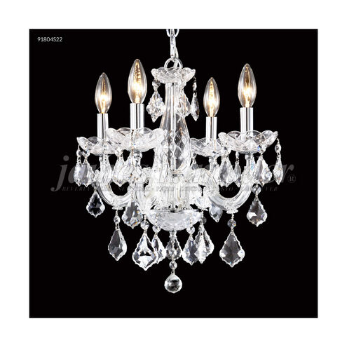 Maria Theresa Grand 4 Light 15 inch Silver Crystal Chandelier Ceiling Light, Grand