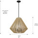 Valentina Pendant Ceiling Light in Natural Raphia