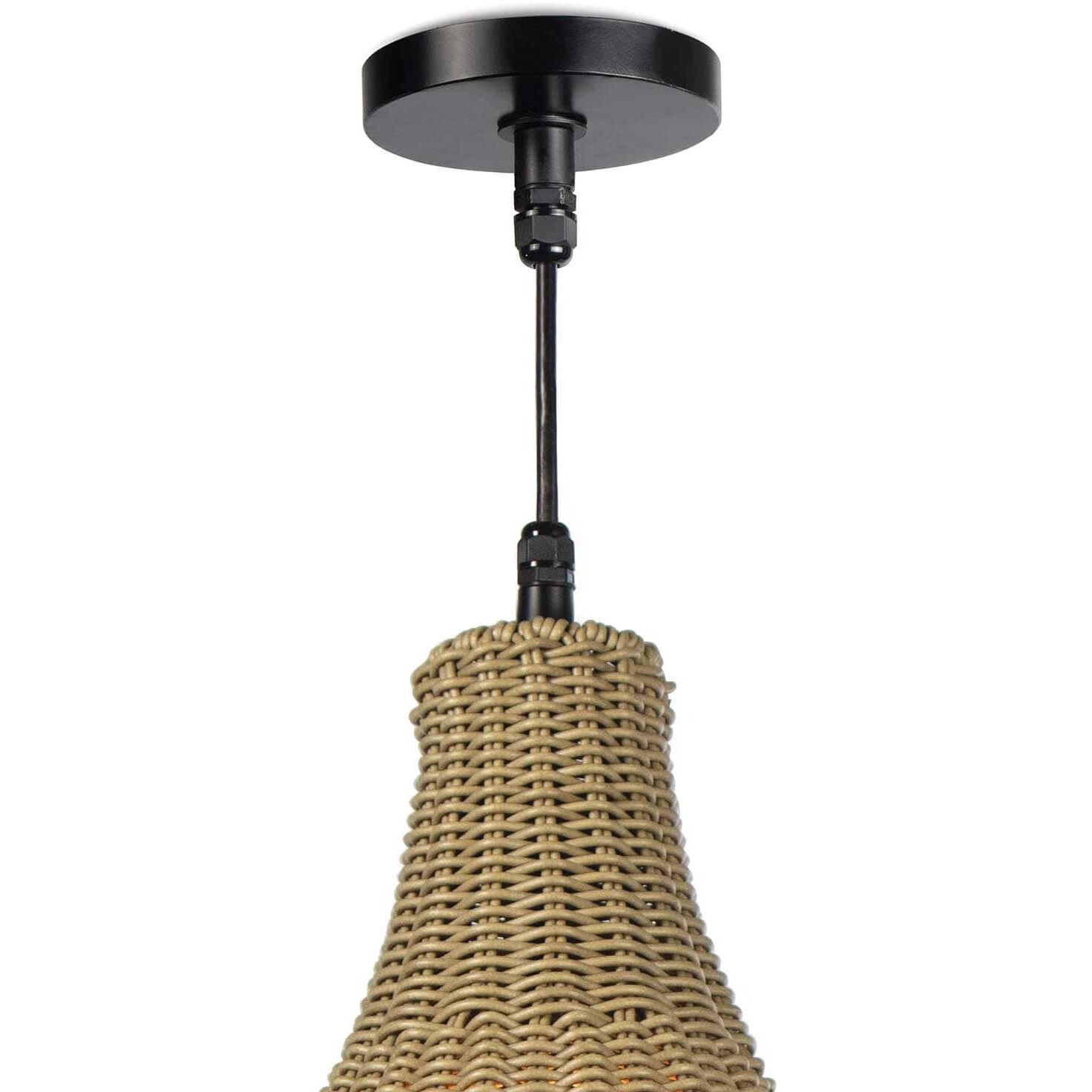 Vista 1 Light 17 inch Grey Outdoor Chandelier