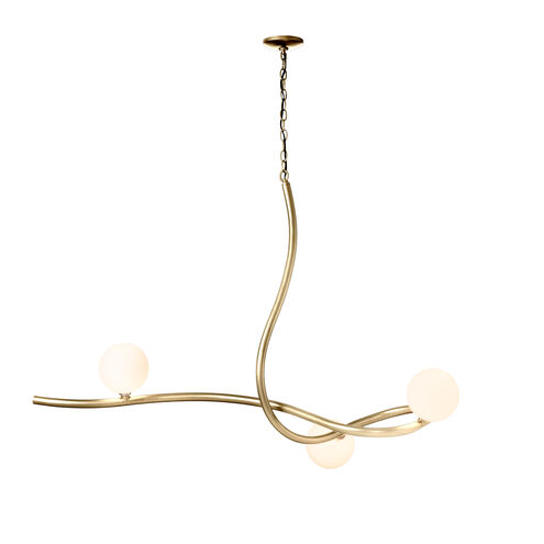 Slide 3 Light 45.2 inch Modern Brass Pendant Ceiling Light
