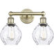 Waverly 2 Light 15 inch Antique Brass and Clear Bath Vanity Light Wall Light