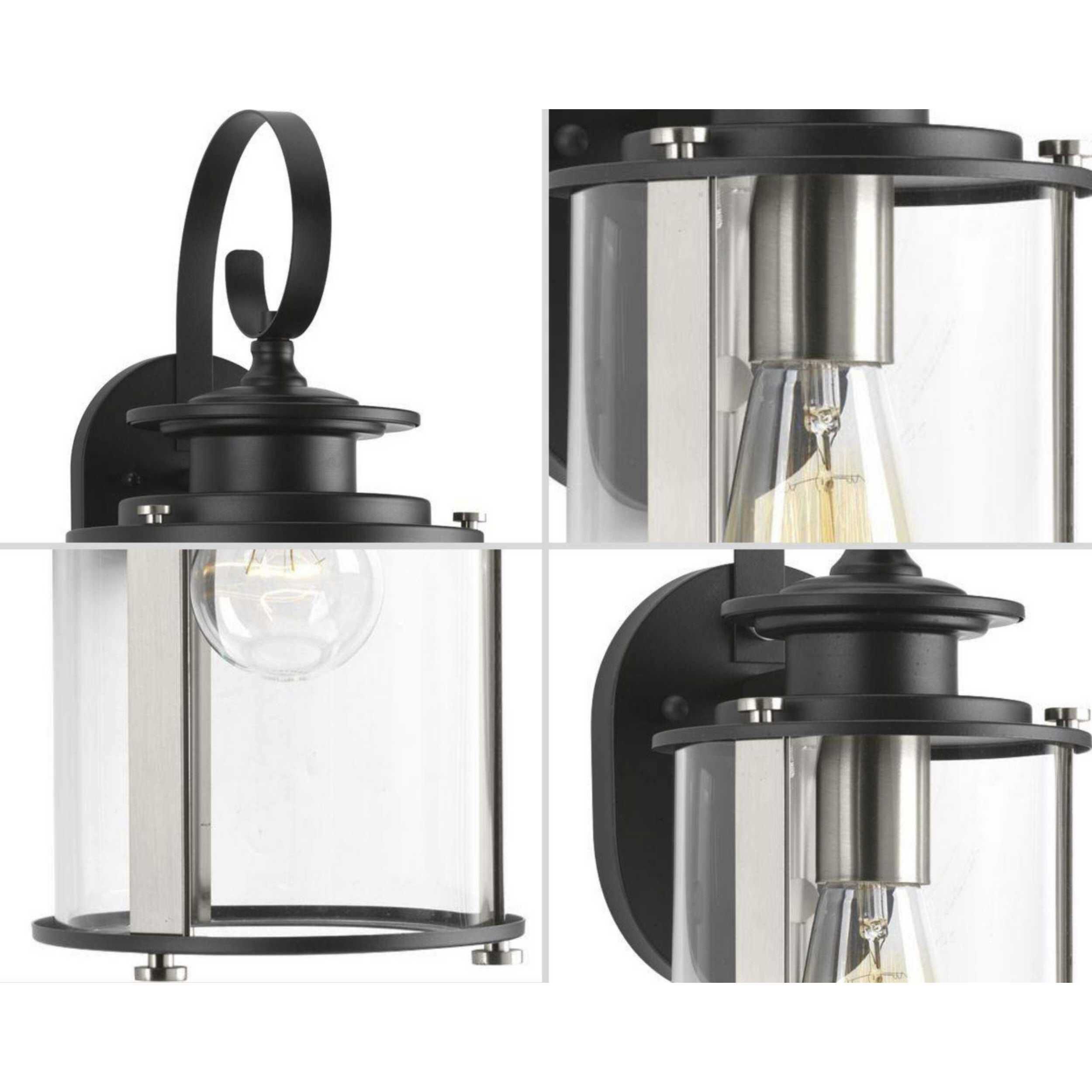 Squire Outdoor Wall Lantern in Black, Small