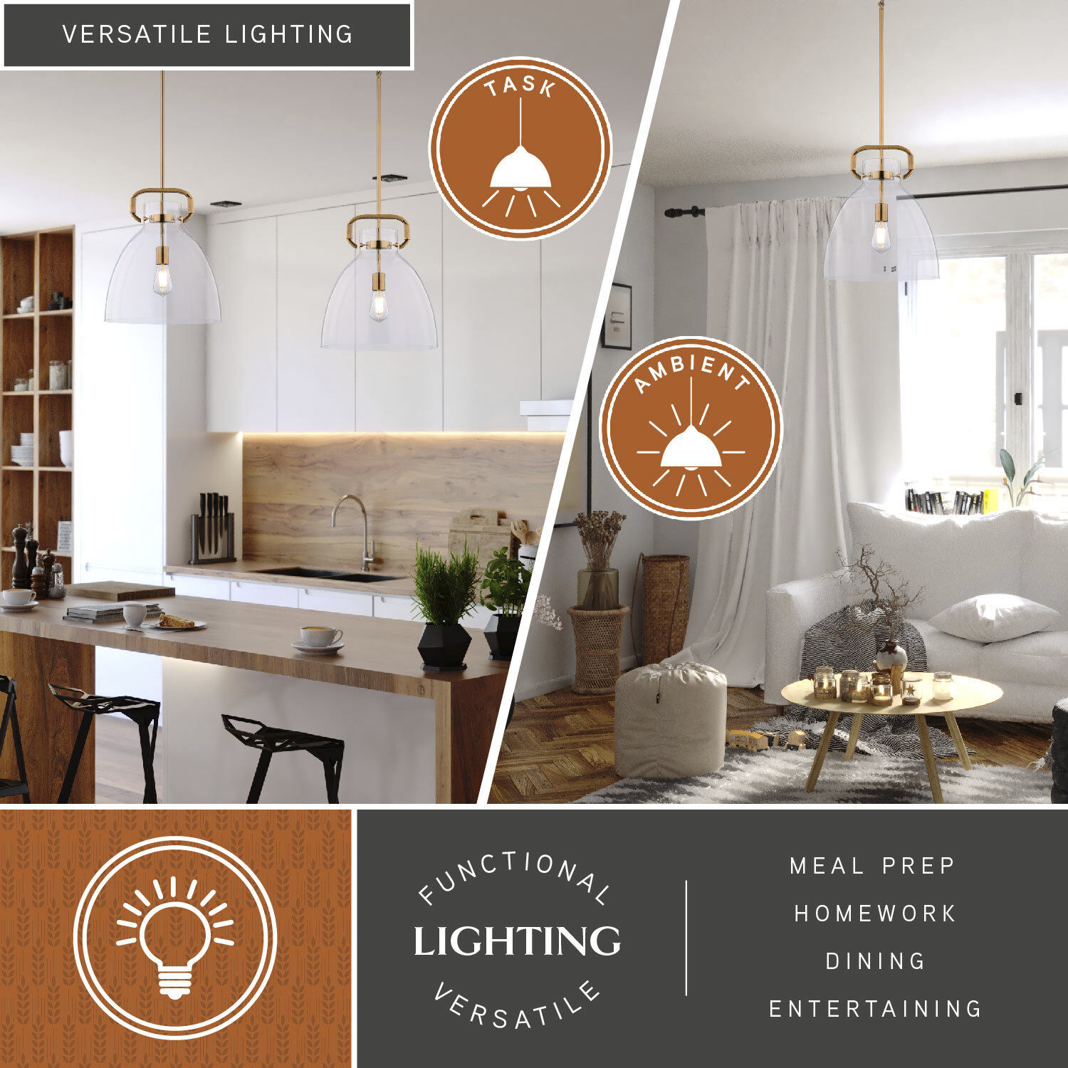 Madrona 1 Light 14 inch Muted Brass Pendant Light Ceiling Light