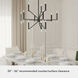Sunjai 12 Light 40 inch Matte Black Chandelier Ceiling Light