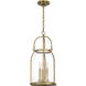 Colonel 3 Light 11 inch Weathered Brass Mini Pendant Ceiling Light