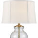 Remmy 28 inch 150.00 watt Clear with Antique Brass Table Lamp Portable Light