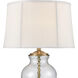 Remmy 28 inch 150.00 watt Clear with Antique Brass Table Lamp Portable Light