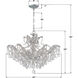 Maria Theresa 6 Light 29 inch Polished Chrome Chandelier Ceiling Light in Clear Spectra