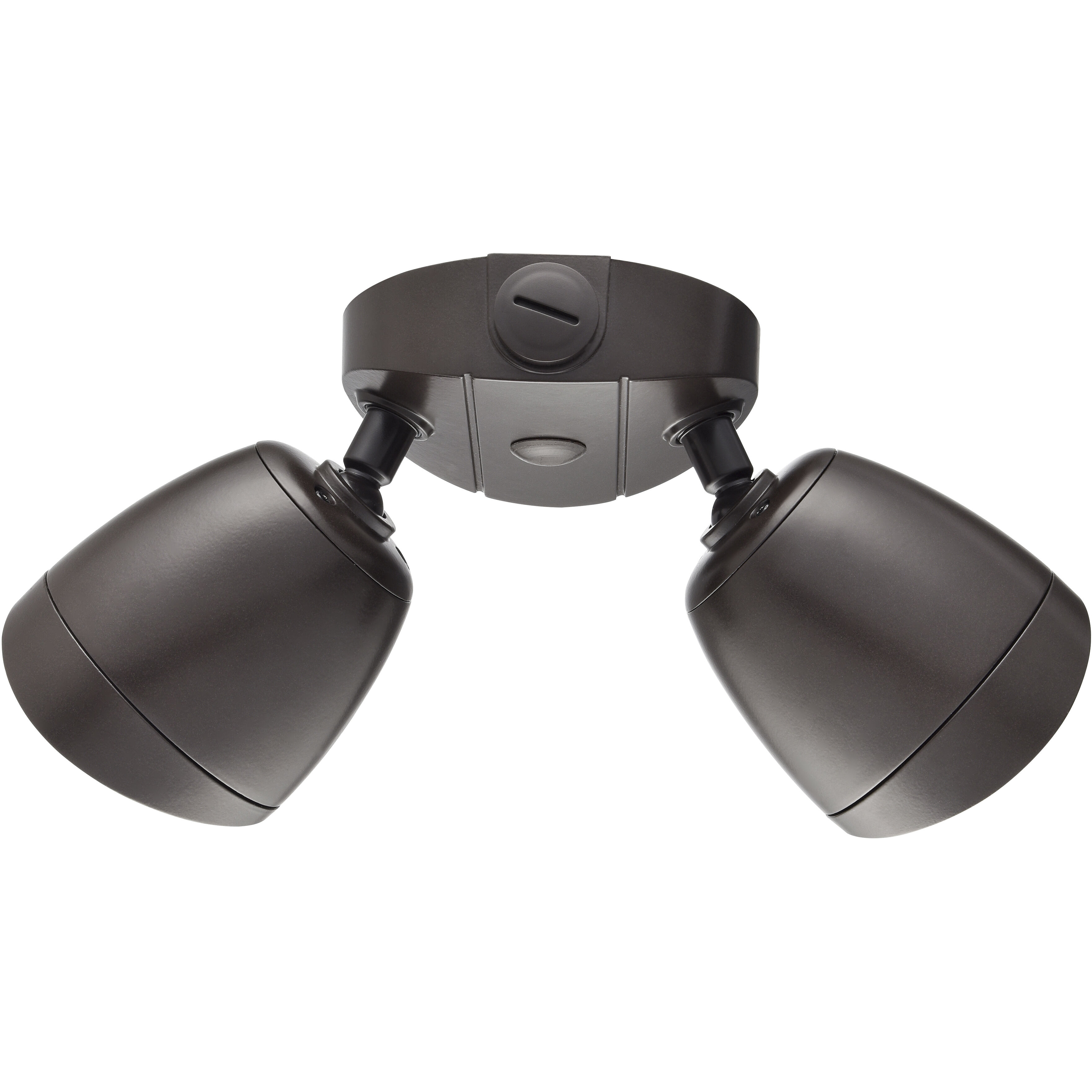 Twin Head Basic LED 4.25 inch Powder Coated Bronze Outdoor Security Flood Light