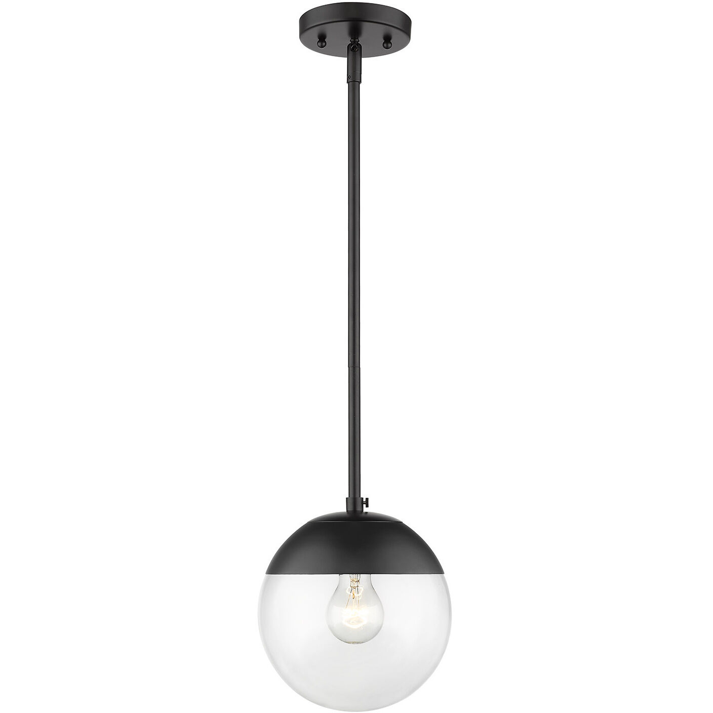 Dixon 1 Light 7.75 inch Matte Black Pendant Ceiling Light, Small