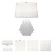 Delta 22.5 inch 150 watt Daisy Glaze with Polished Nickel Table Lamp Portable Light