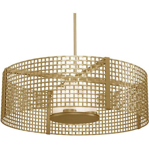 Tweed 4 Light 35.9 inch Gilded Brass Chandelier Ceiling Light, Drum