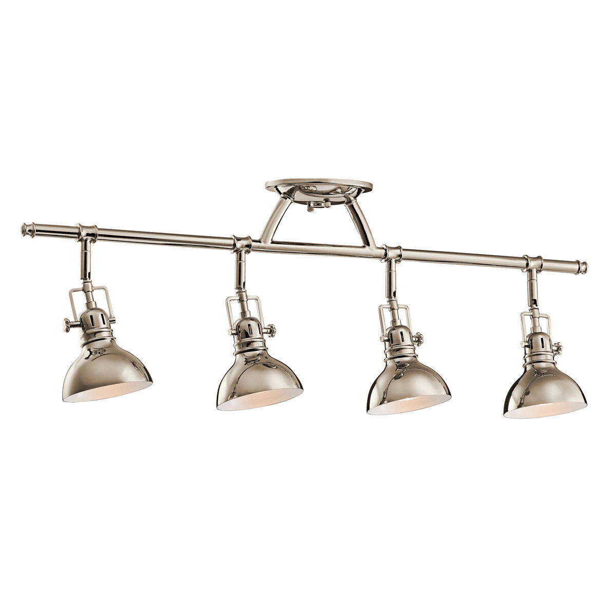 Hatteras Bay 4 Light 120 Polished Nickel Rail Light Ceiling Light