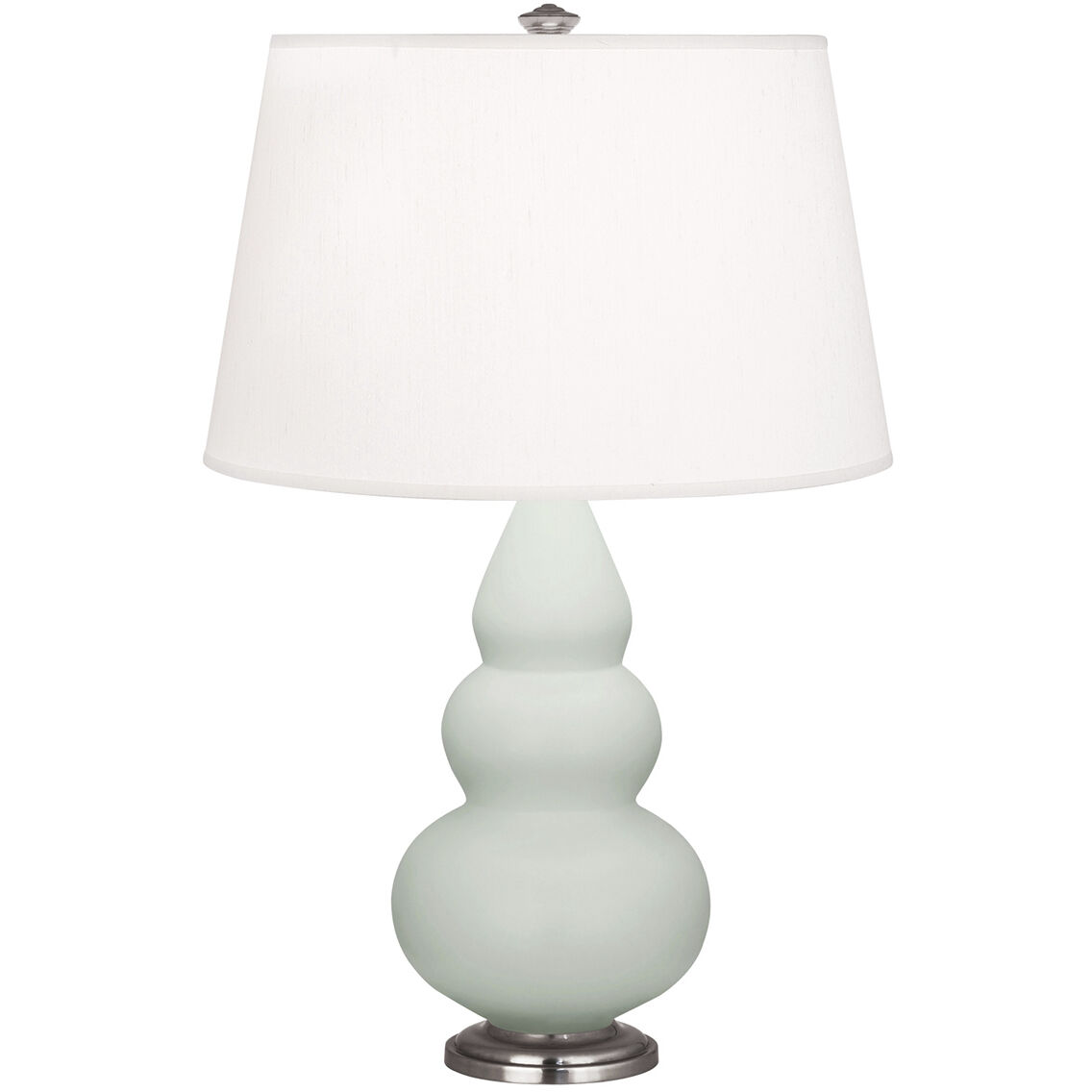 Small Triple Gourd 24.38 inch 150 watt Matte Celadon Accent Lamp Portable Light in Antique Silver