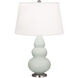 Small Triple Gourd 24.38 inch 150 watt Matte Celadon Accent Lamp Portable Light in Antique Silver