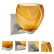 Bolla 1 Light 6 inch Satin Nickel Mini Sconce Wall Light in Incandescent, Honey Glass