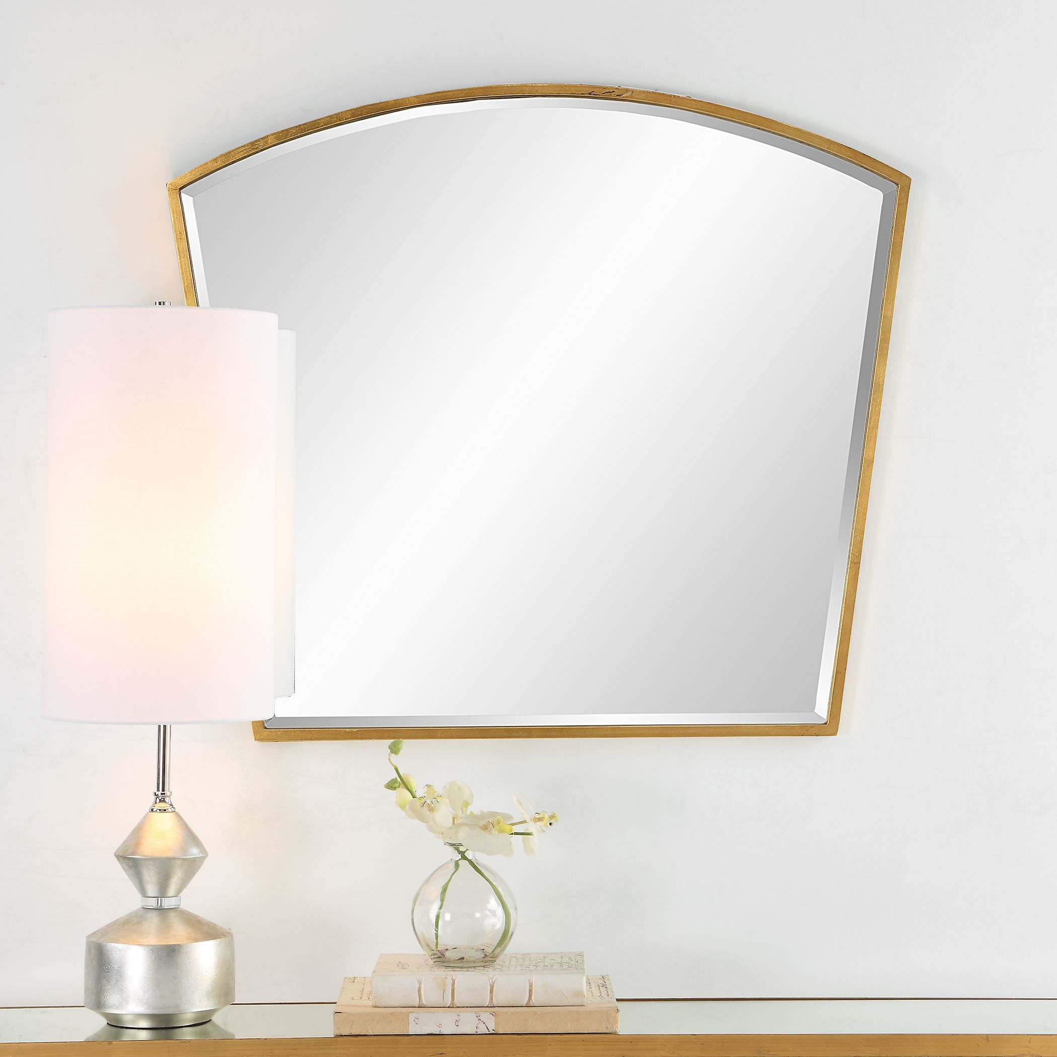 Boundary 36 X 31.63 inch Antiqued Gold Leaf Mirror