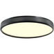 Zigrina 1 Light 18 inch Satin Brushed Black Flush Mount Ceiling Light