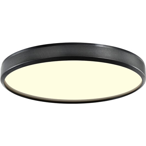 Zigrina 1 Light 18 inch Satin Brushed Black Flush Mount Ceiling Light