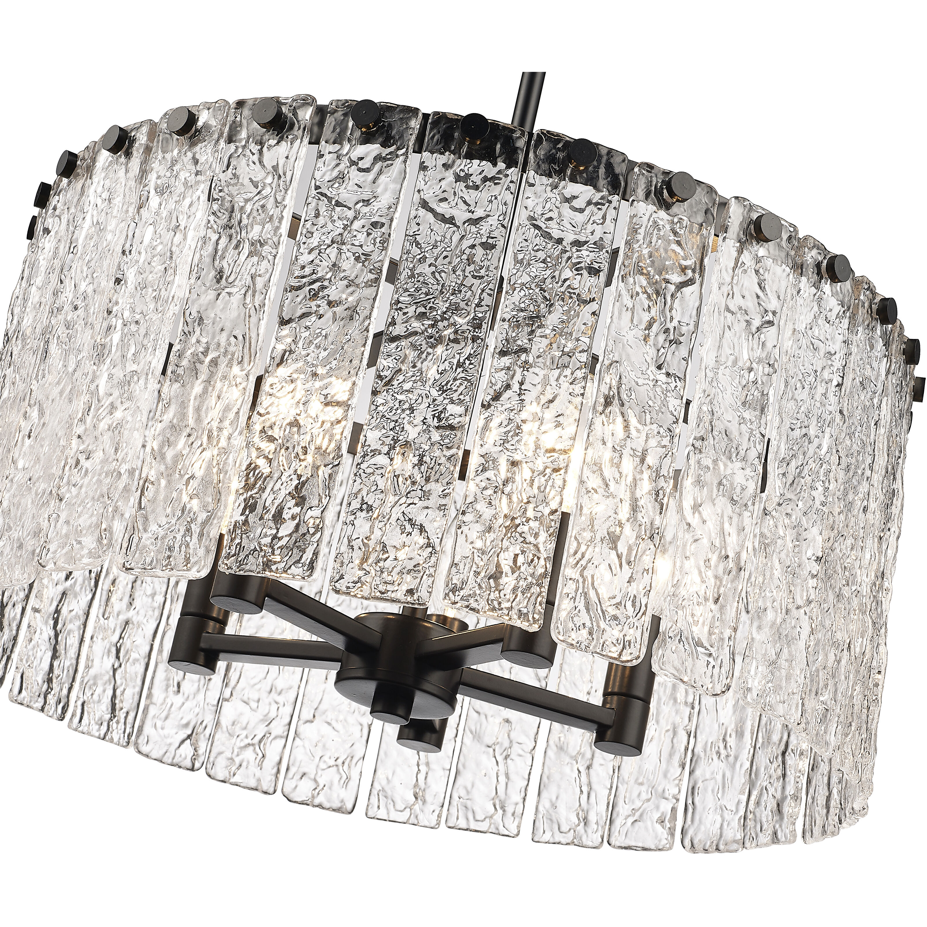 Glacier 5 Light 19 inch Matte Black Pendant Ceiling Light