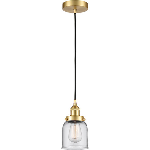 Franklin Restoration Small Bell 1 Light 5 inch Satin Gold Mini Pendant Ceiling Light