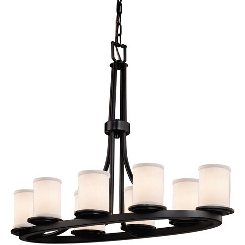 Textile LED 16 inch Dark Bronze Chandelier Ceiling Light