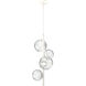 Gaia LED 16.6 inch Salt White Chandelier Ceiling Light, Twisted Vine