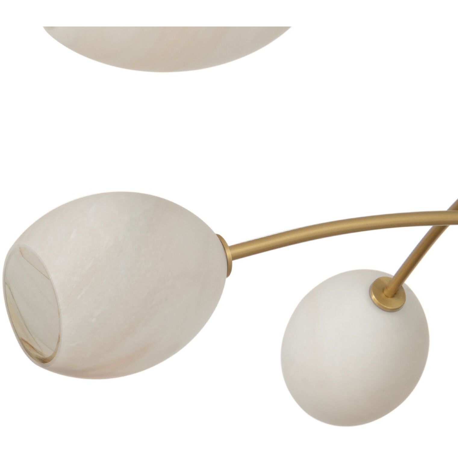 Artemis 6 Light 58.5 inch Natural Brass Chandelier Ceiling Light in Alabaster Glass