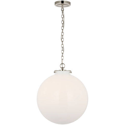 Thomas O'Brien Katie LED 16 inch Polished Nickel Globe Pendant Ceiling Light, Large